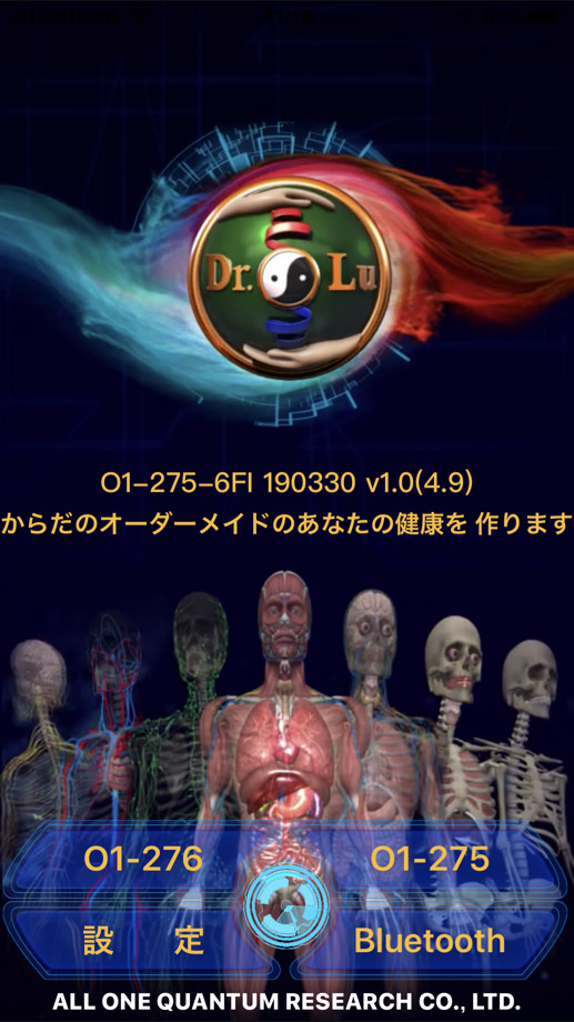 起動直後の画面